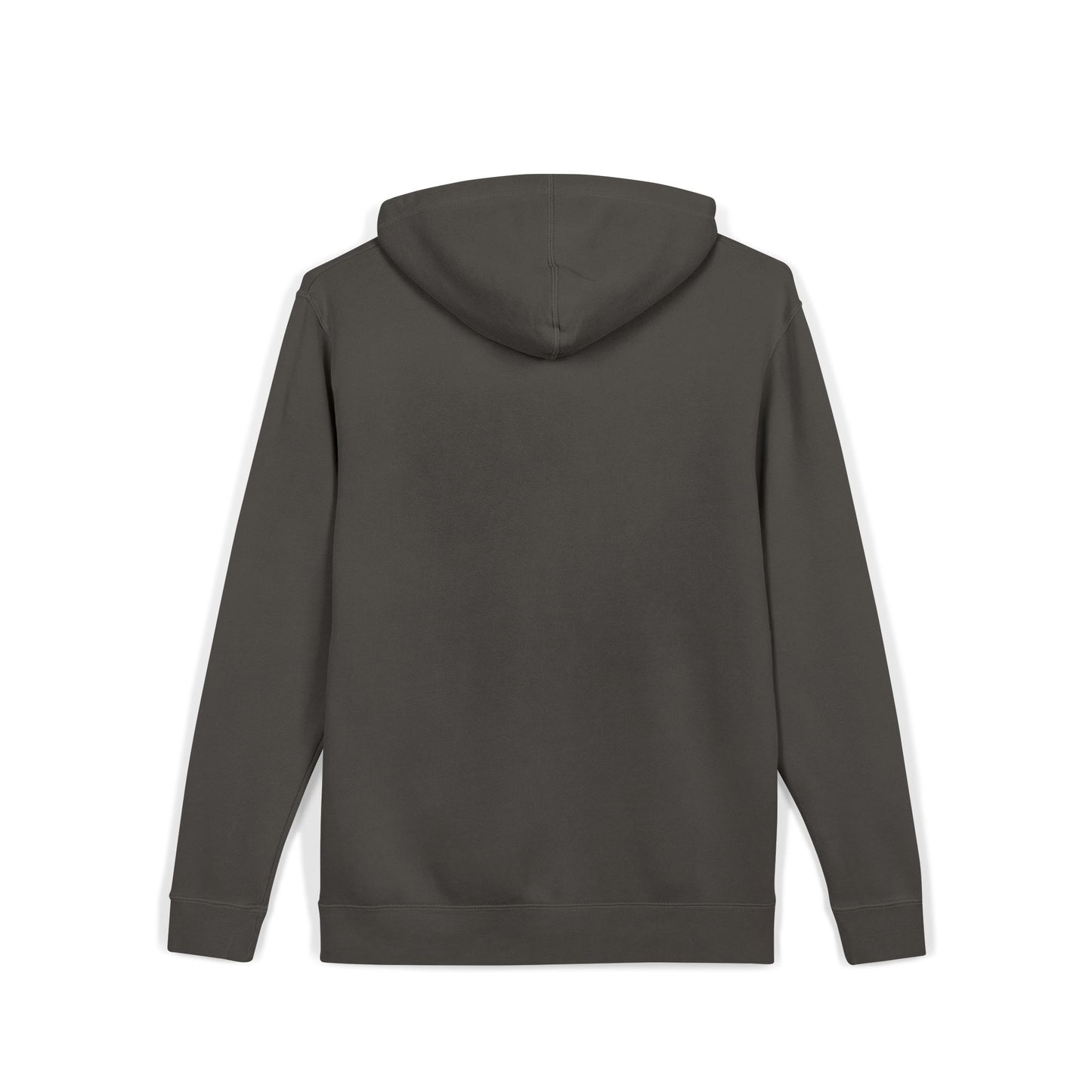 Olive Green Pigment-Dyed Hoodie with Small White 'THD.'