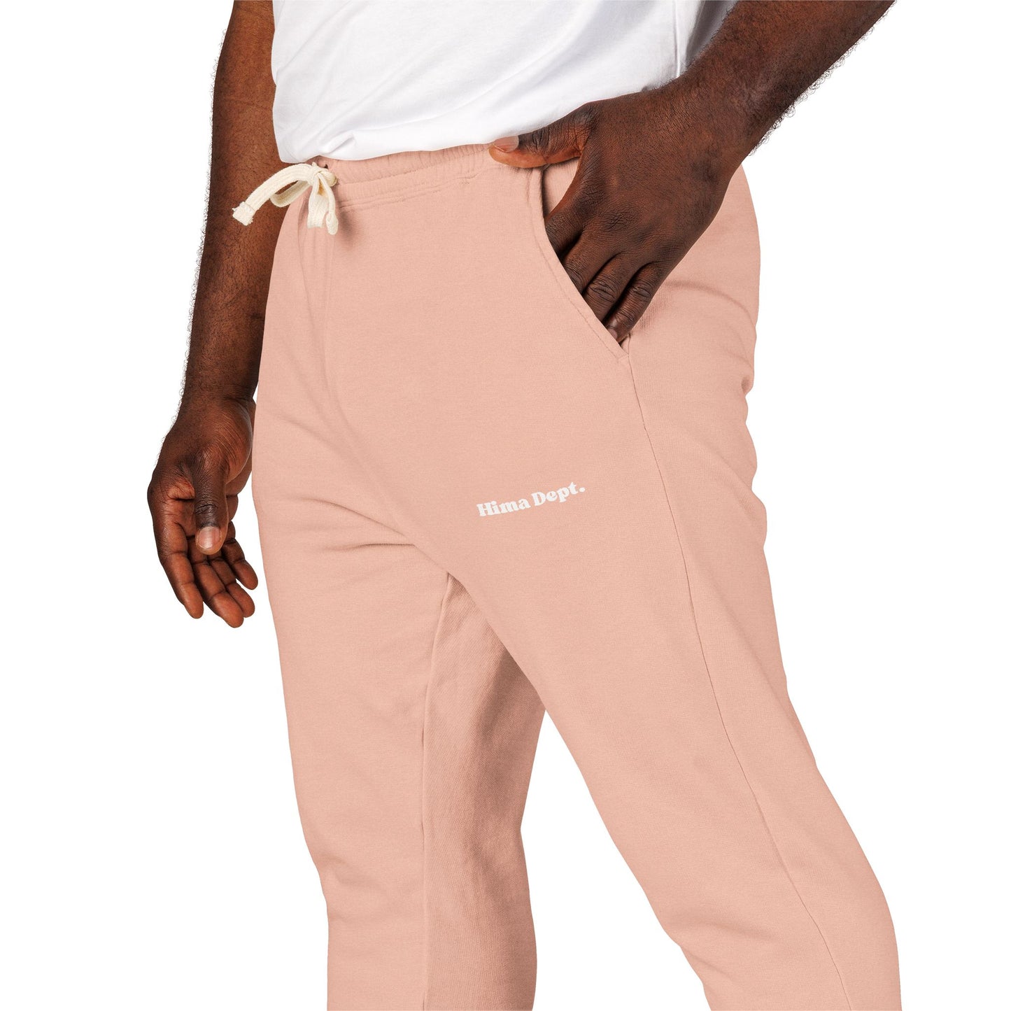 Embroidered "Hima Dept." Minimalist Fleece Sweatpants