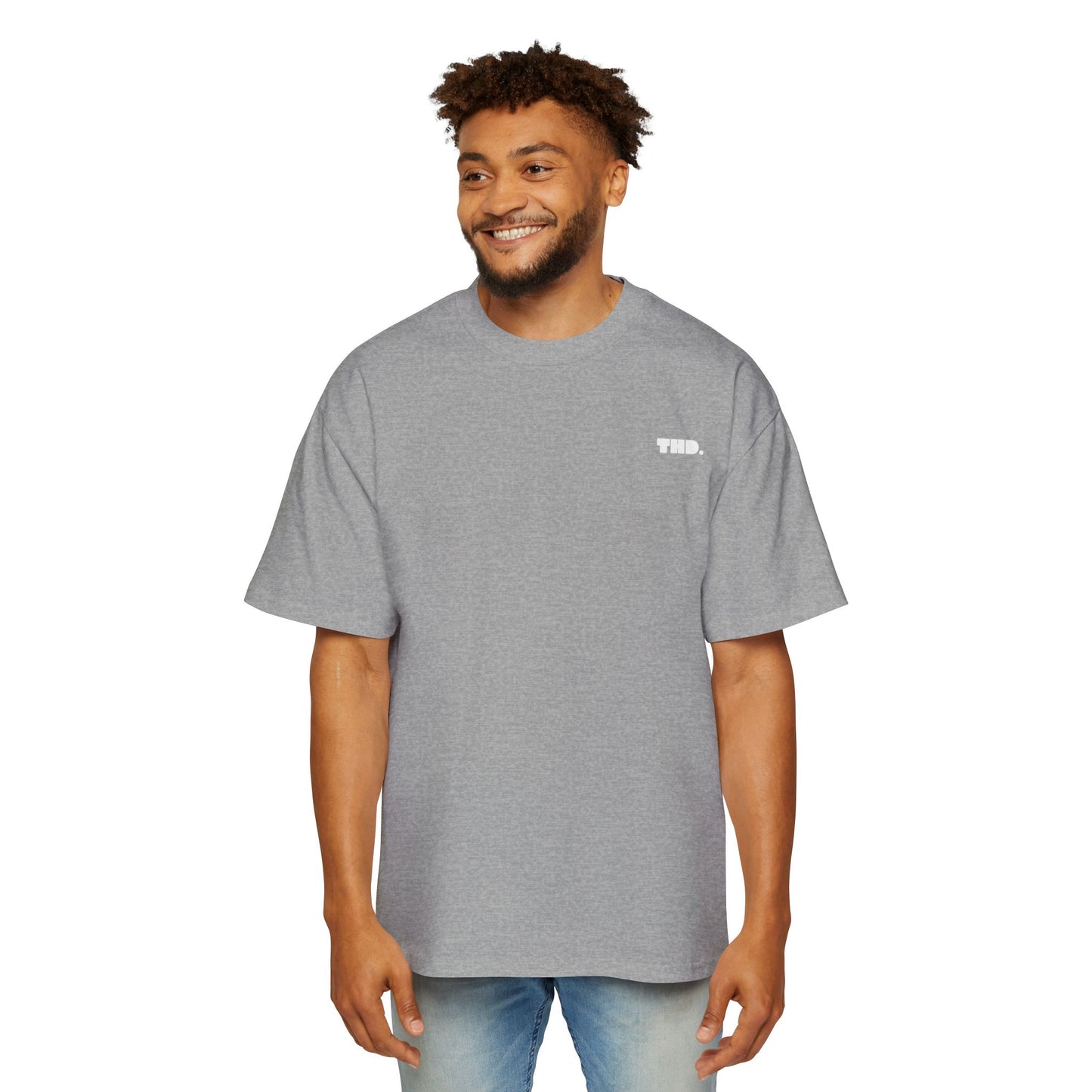 Oversized Tee — "THD "Neon Alien Graffiti Backprint