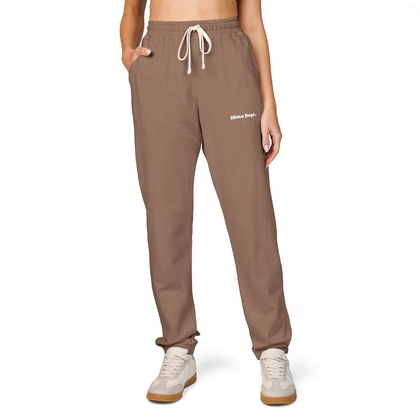 Embroidered "Hima Dept." Minimalist Fleece Sweatpants