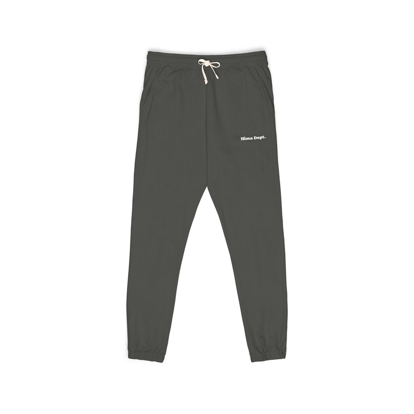 Embroidered "Hima Dept." Minimalist Fleece Sweatpants