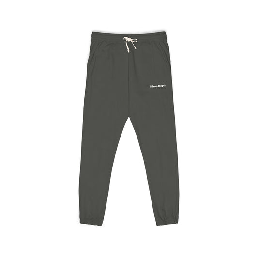 Embroidered "Hima Dept." Minimalist Fleece Sweatpants