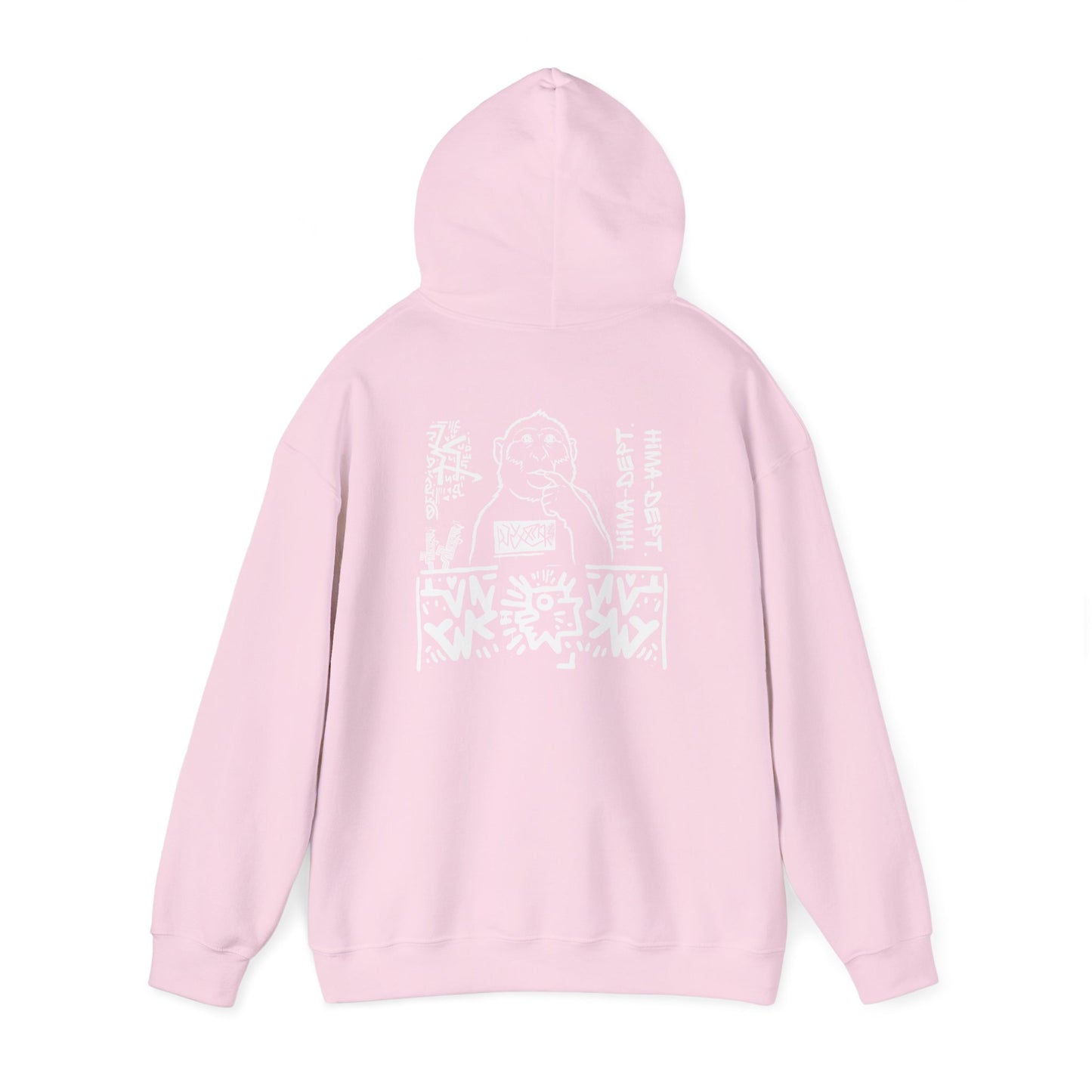 "THD." Graphic Hoodie — Streetwear Black Pullover with Bold Back Illustration