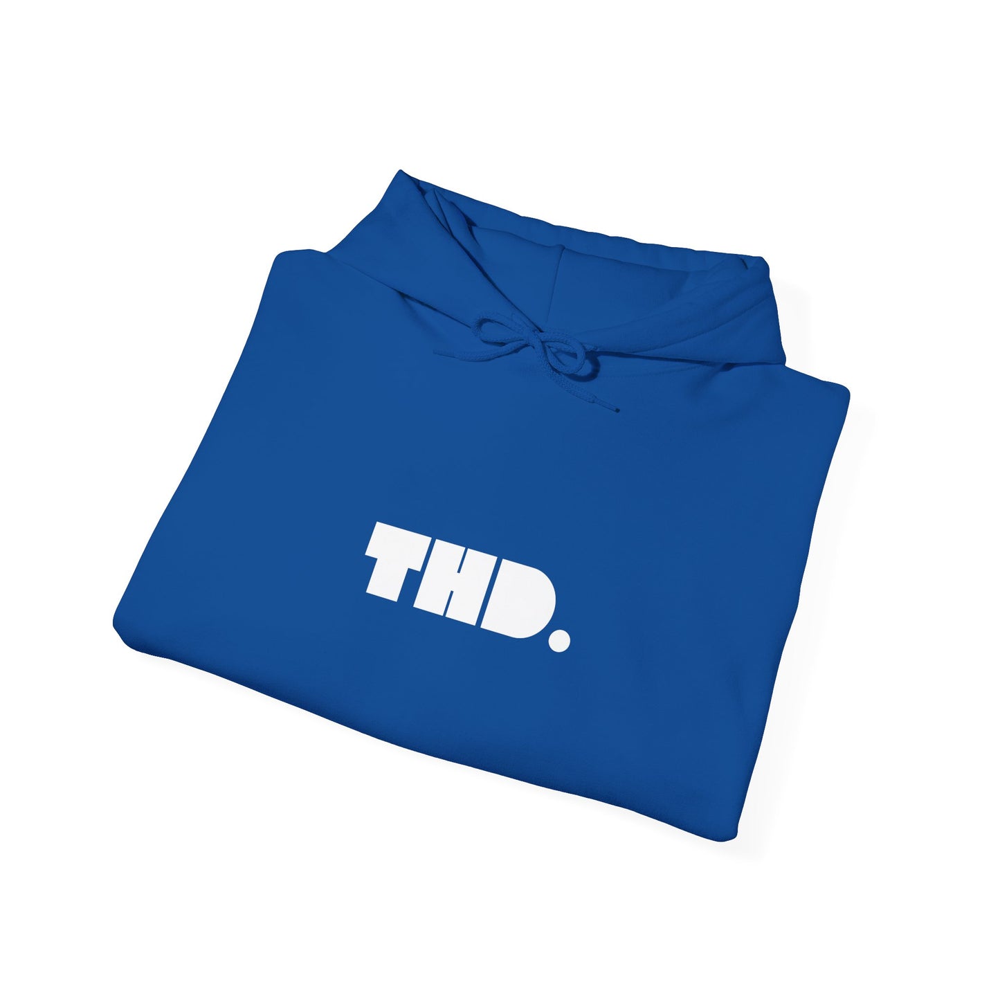 "THD." Graphic Hoodie — Streetwear Black Pullover with Bold Back Illustration