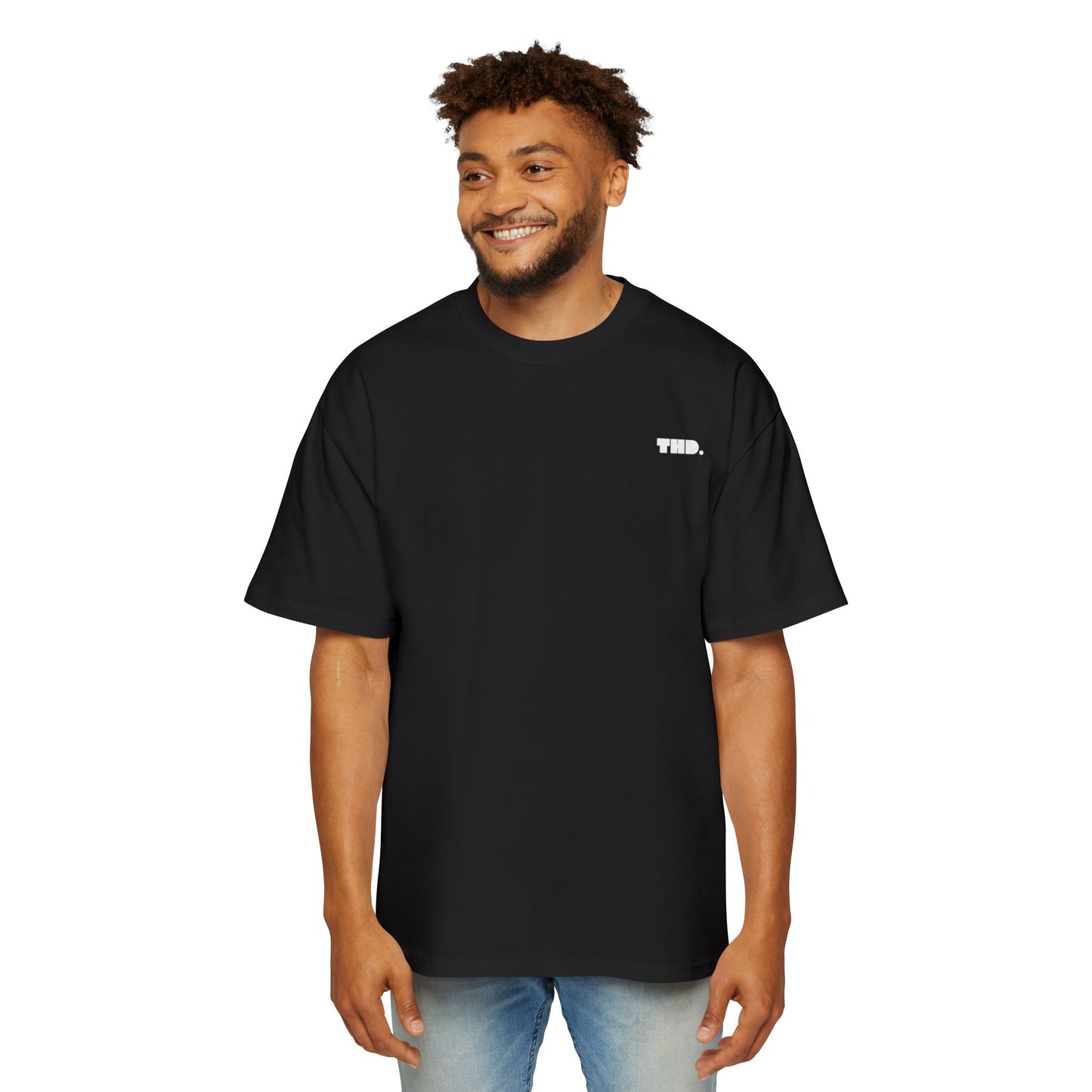Oversized Tee — "THD "Neon Alien Graffiti Backprint
