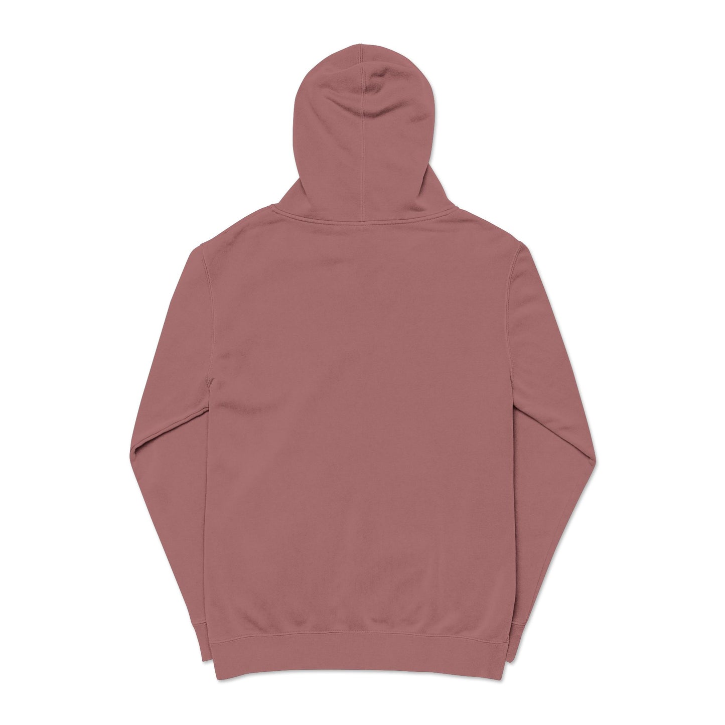 Olive Green Pigment-Dyed Hoodie with Small White 'THD.'