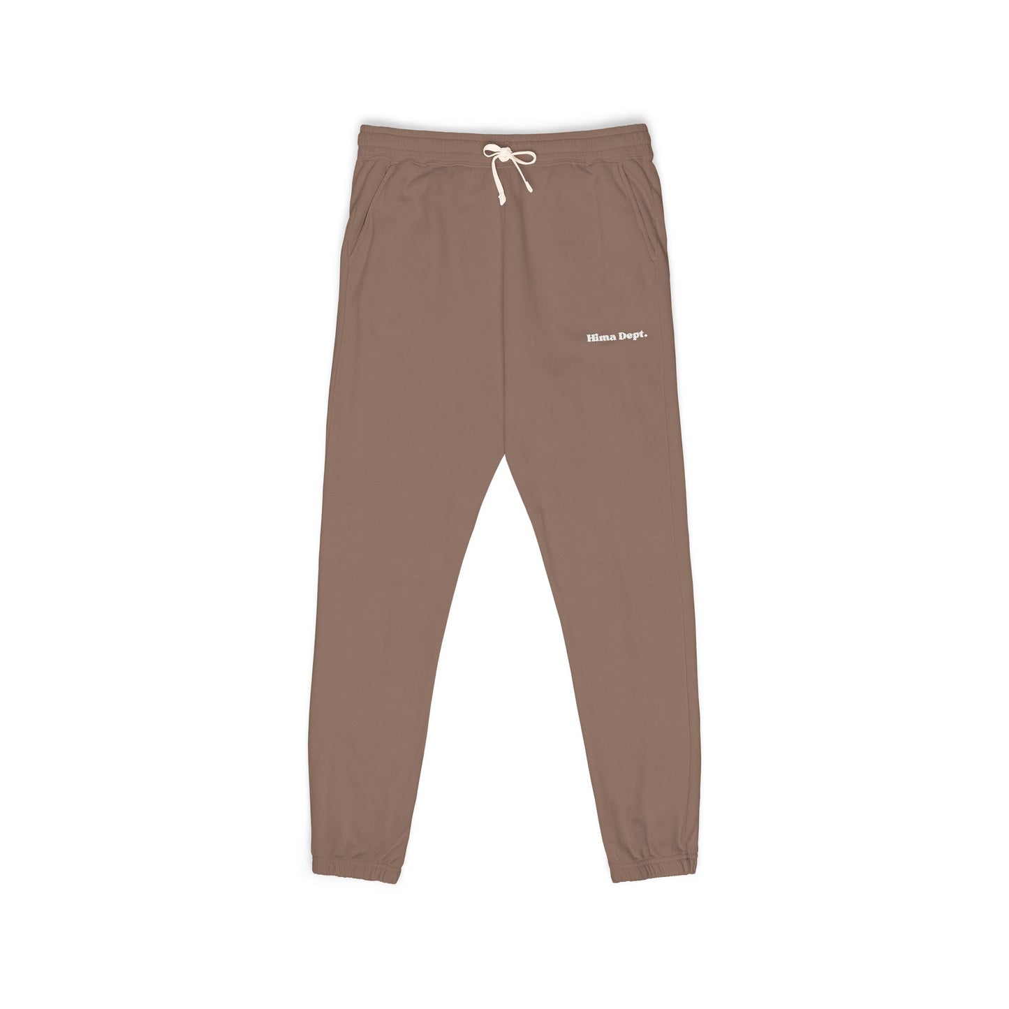 Embroidered "Hima Dept." Minimalist Fleece Sweatpants