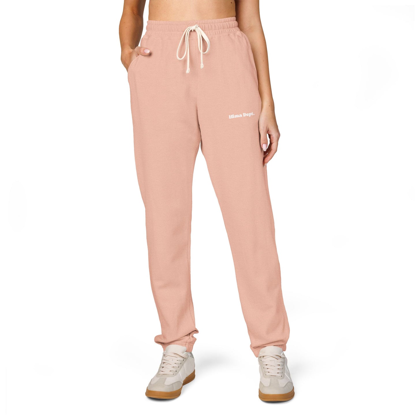 Embroidered "Hima Dept." Minimalist Fleece Sweatpants