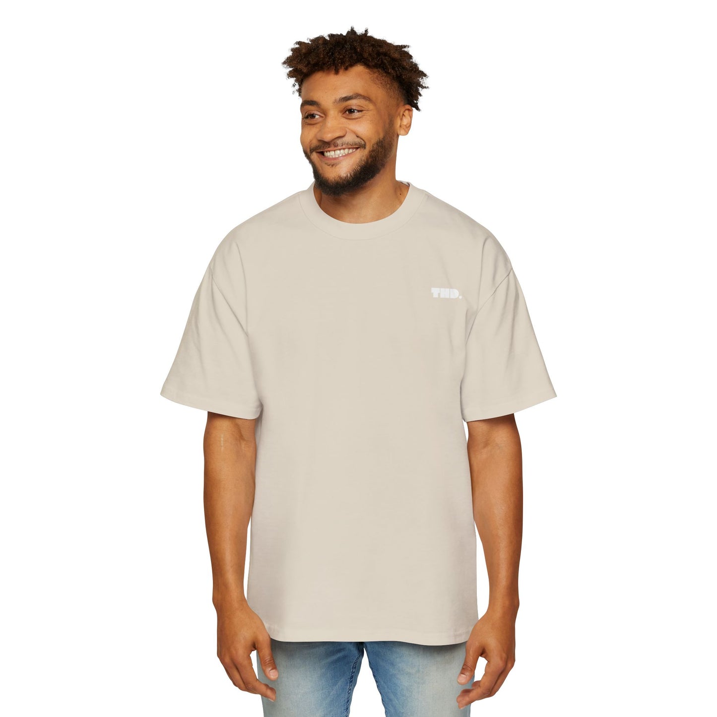 Oversized Tee — "THD "Neon Alien Graffiti Backprint