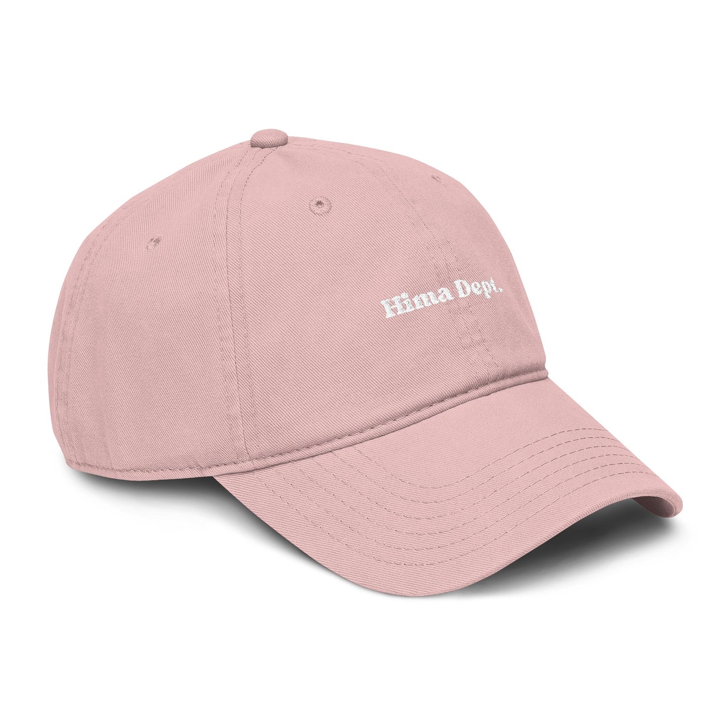 Washed Khaki Baseball Cap with 'Hima Dept.' White Embroidery